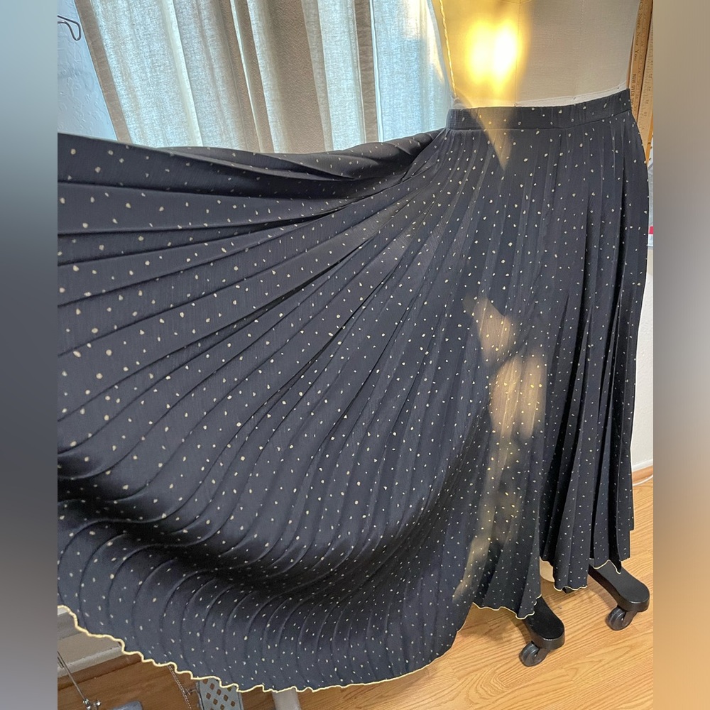 Vintage pleated maxi skirt
